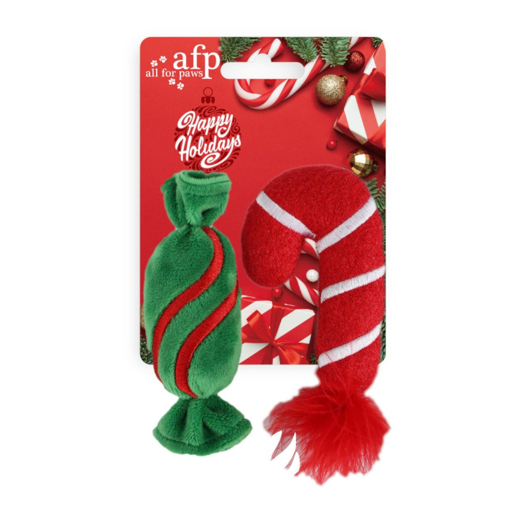 All For Paws Happy Holiday Candy & Candy Cane Cat Toys - PetHubb - AP8913