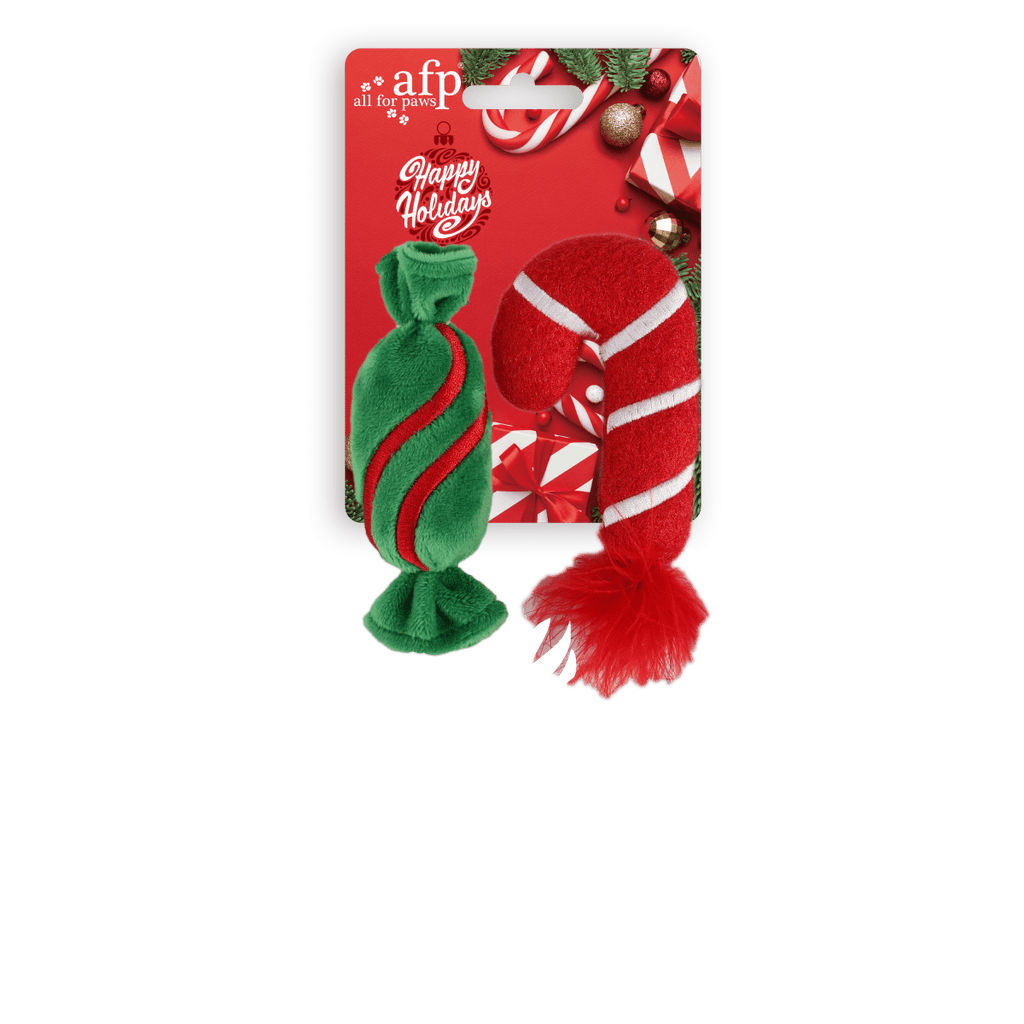 All For Paws Happy Holiday Candy & Candy Cane Cat Toys - PetHubb - AP8913