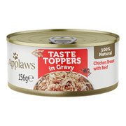 Applaws Topper In Gravy Chicken With Beef Dog Tin Wet Dog Food - PetHubb - TT3412RE - A