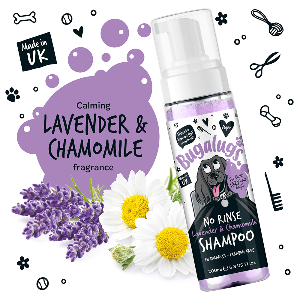 Bugalugs Lavender & Chamomile No Rinse Dog Shampoo - PetHubb - 5056176299392