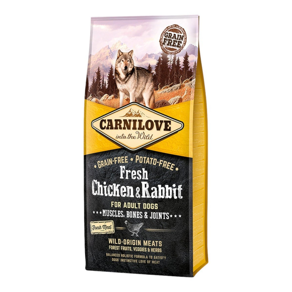 Carnilove Fresh Chicken & Rabbit Adult Dry Dog Food - PetHubb - 8595602527526