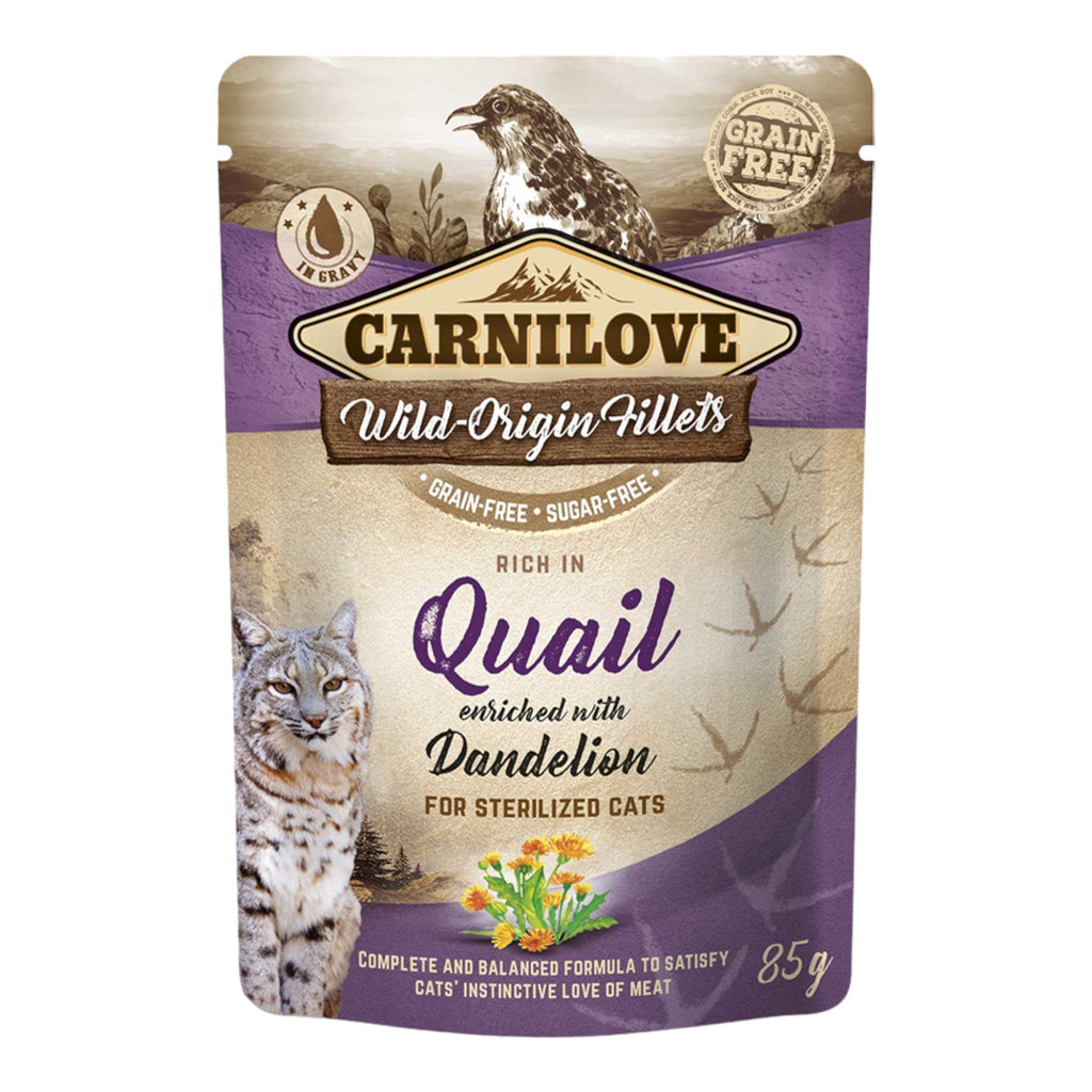 Carnilove Quail Enriched With Dandelion For Sterilized Cats Wet Cat Food - PetHubb - 8595602537594