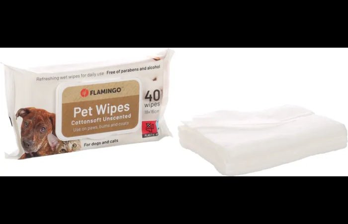 Flamingo Reini Universal Unscented Cat & Dog Pet Wipes 40pcs - PetHubb - 522193