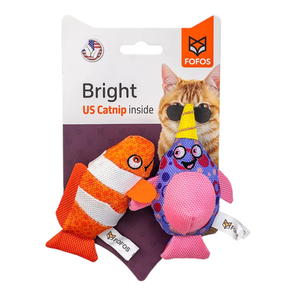 FOFOS Sperm Whale & Clown Fish with Catnip Cat Toy - PetHubb - 6971067400765