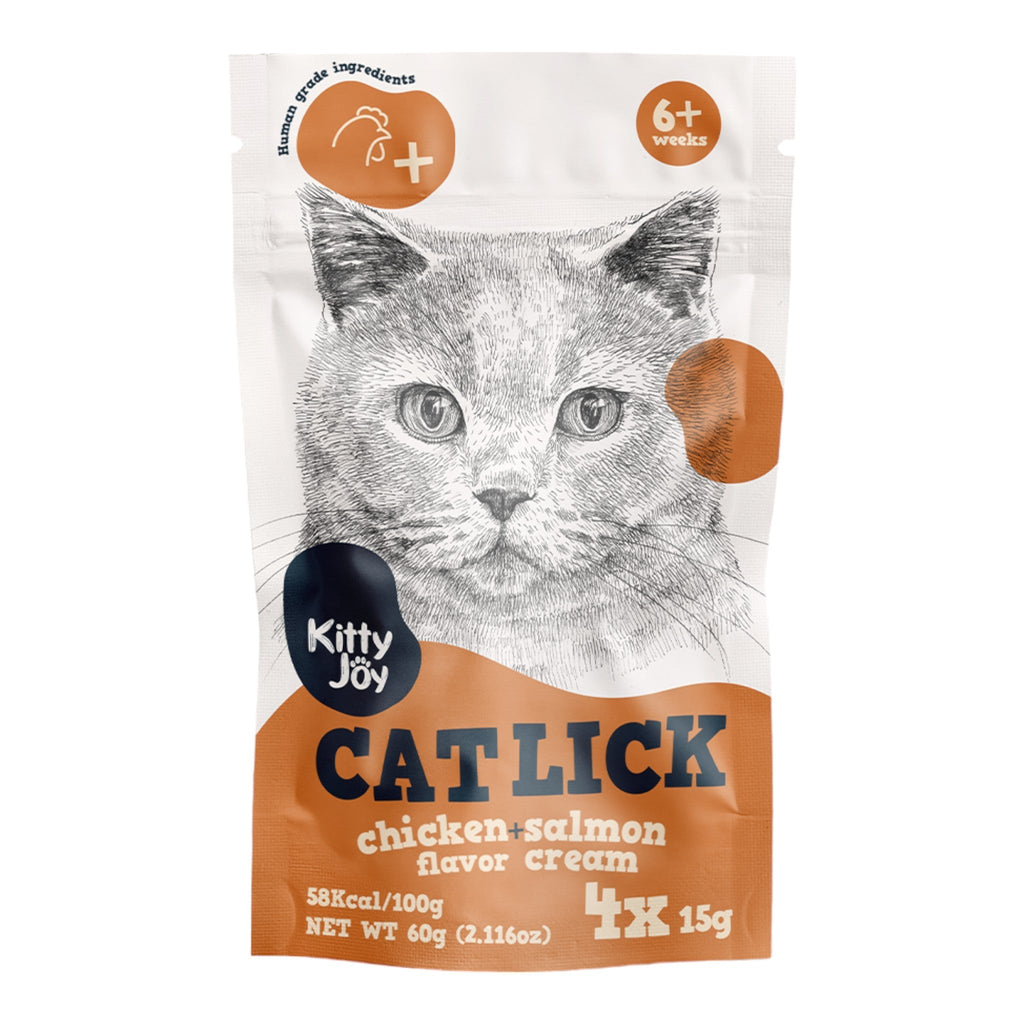 Kitty Joy Cat Lick Chicken + Salmon Flavor Cream Cat Treats - PetHubb - 4751035551130