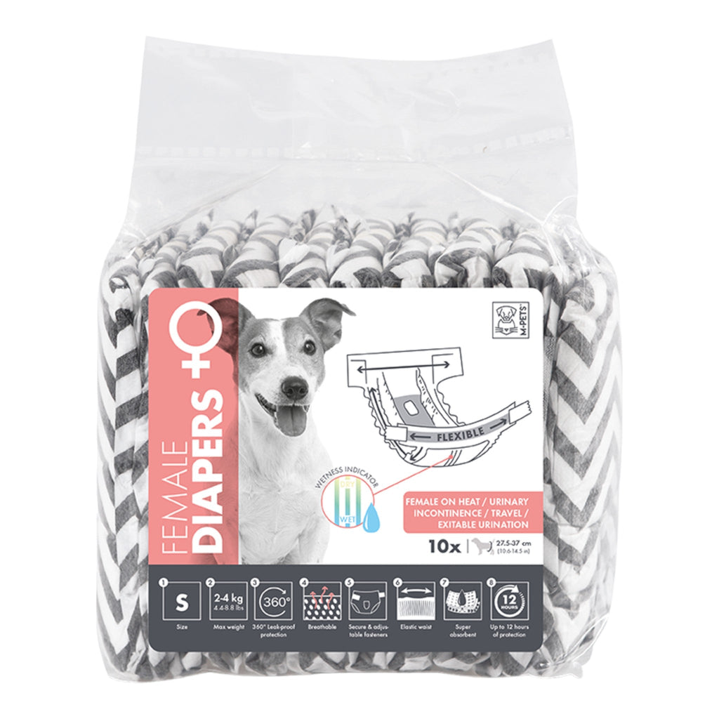 M - Pets Female Dog Diapers 10 Pack - PetHubb - 6953182735557