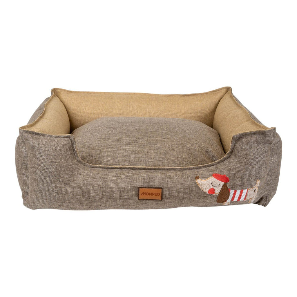 Monpeo Brown Le Petit Parisien Bed for Cats & Dogs - PetHubb - MUQ200S