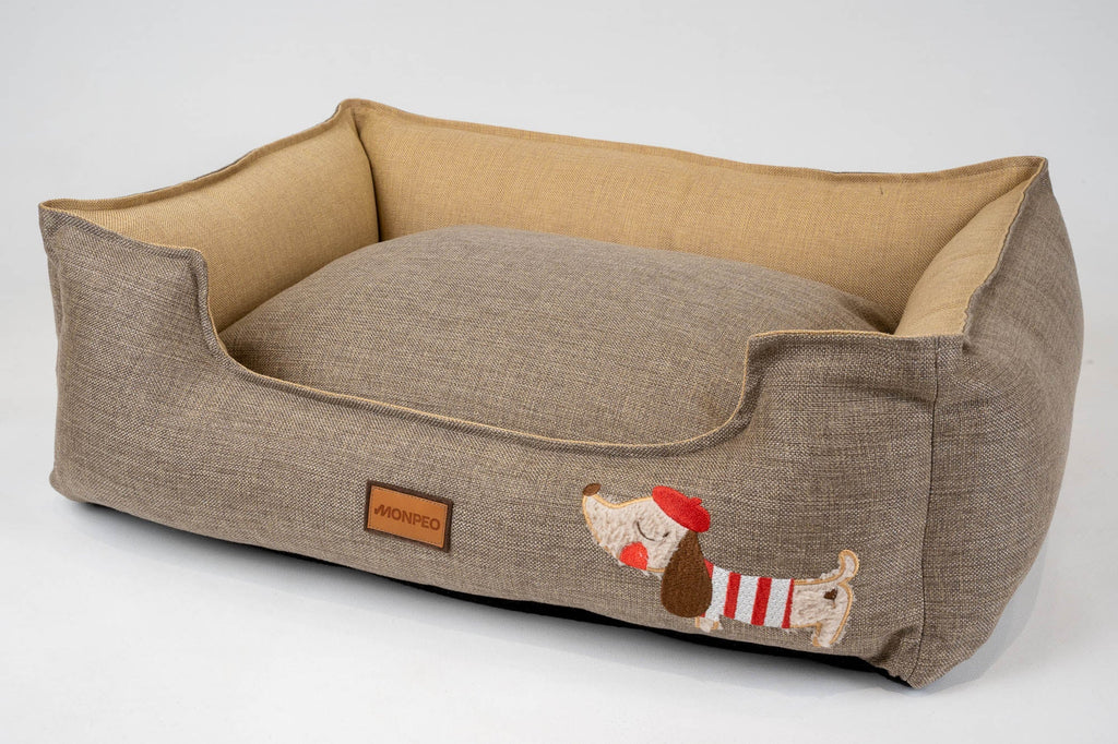 Monpeo Brown Le Petit Parisien Bed for Cats & Dogs - PetHubb - MUQ200S