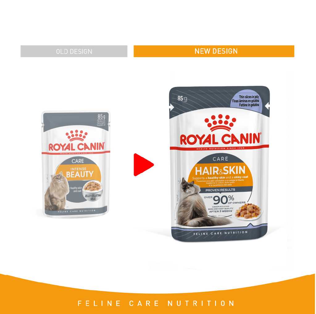 Royal Canin Feline Care Nutrition Hair & Skin Intense Beauty In Jelly Wet Cat Food - PetHubb - RO310540