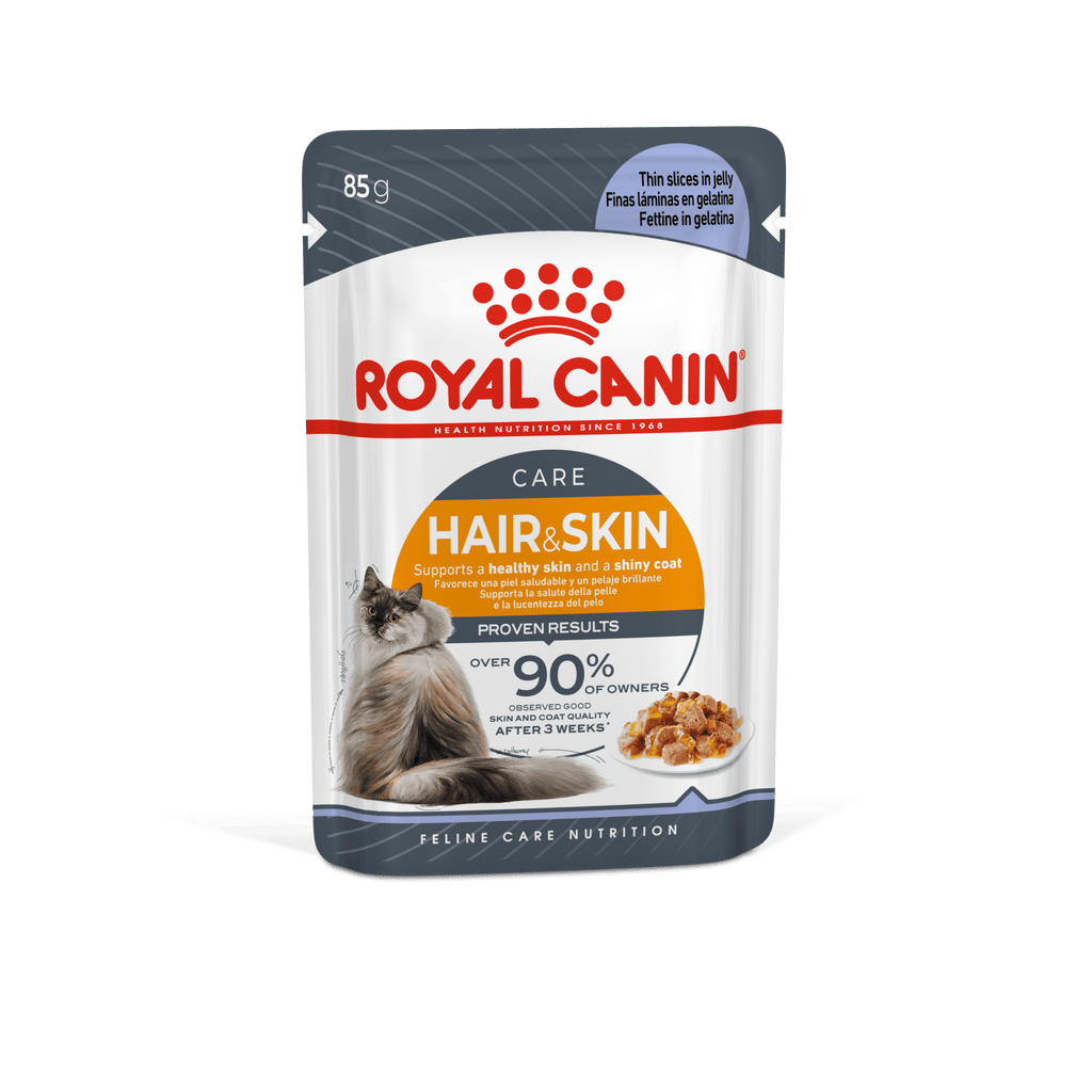 Royal Canin Feline Care Nutrition Hair & Skin Intense Beauty In Jelly Wet Cat Food - PetHubb - RO310540