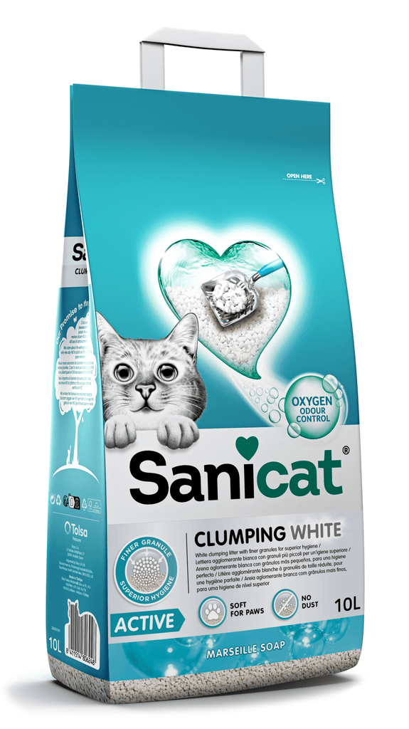 Sanicat Clumping White Active Cat Litter - PetHubb - SNPSANCLWA010L31