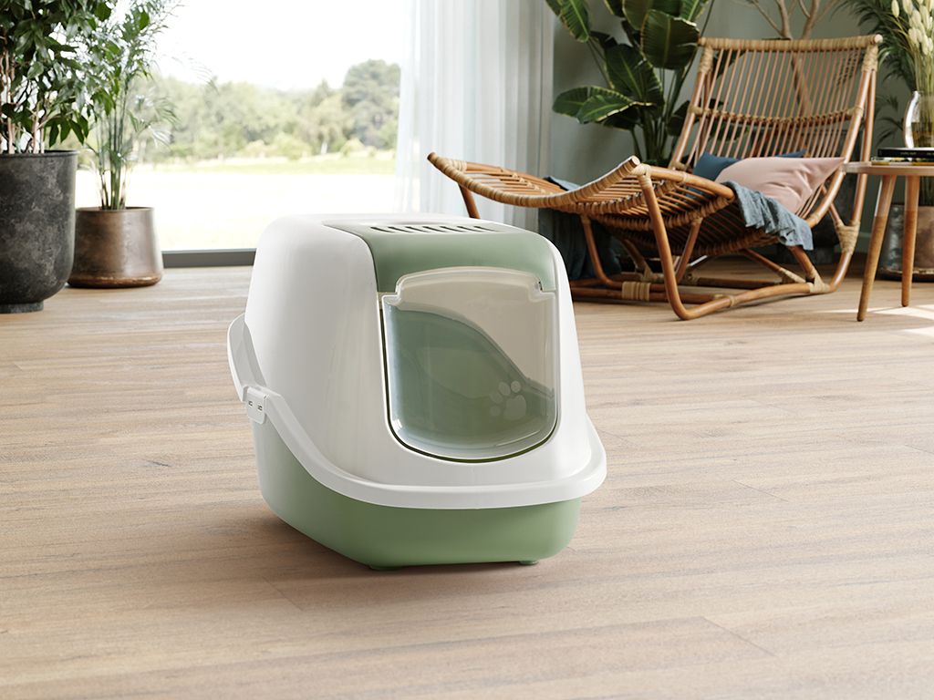 Savic Nestor Cat Litter Box - PetHubb - 201111 - BGREEN